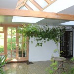 View from inside the orangery.