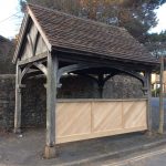Historic Tiverton Bus Shelter after repair.